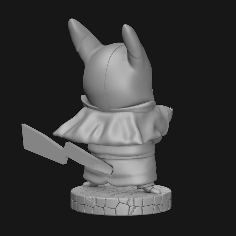 Wizard Pikachu 3D-printmodel STL