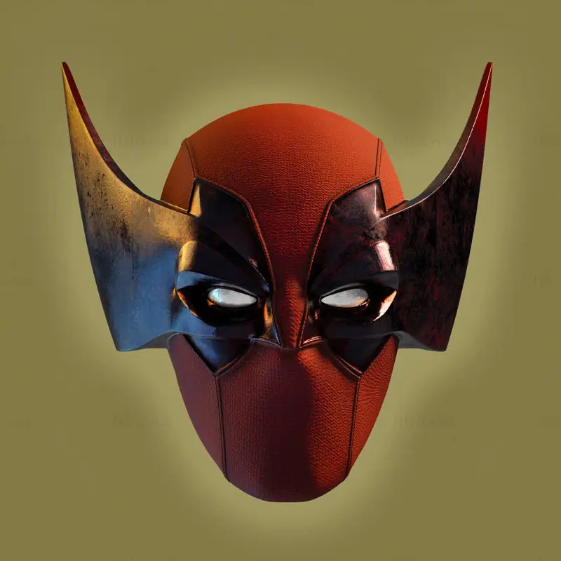 Wolverine deadpool helmet 3d printing model STL