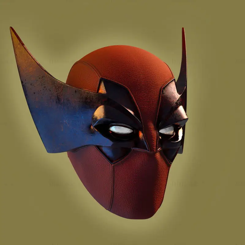 Casco Wolverine Deadpool modello di stampa 3D STL