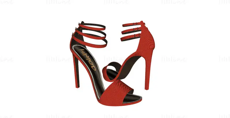 Sapatos femininos sketchup skp modelo 3d