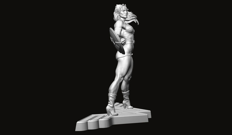 Model 3D Wonder Woman gata de imprimat STL