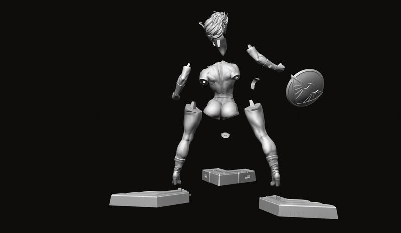 Wonder Woman modèle 3D prêt à imprimer STL