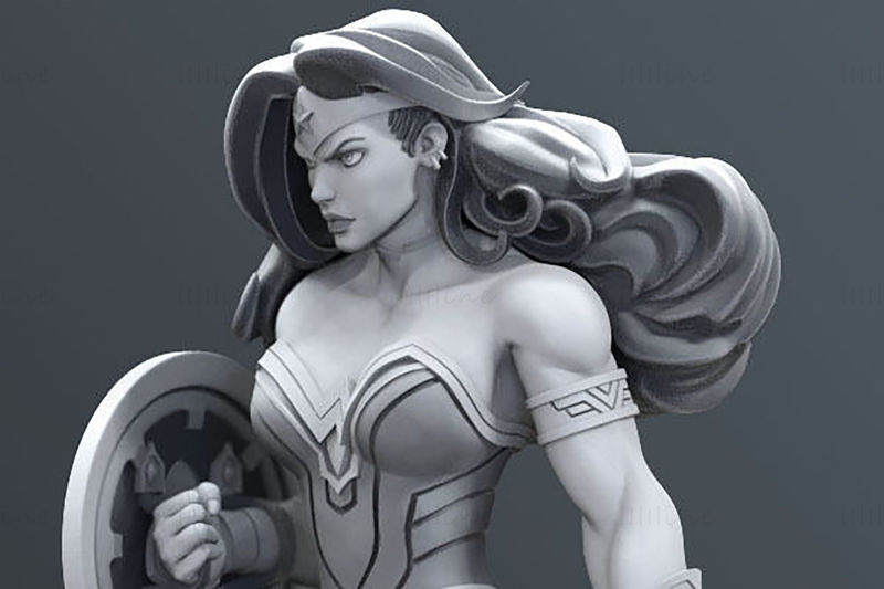 Wonder Woman 3D Model Ready to Print STL
