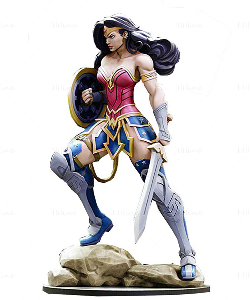 Wonder Woman 3D Model Ready to Print STL