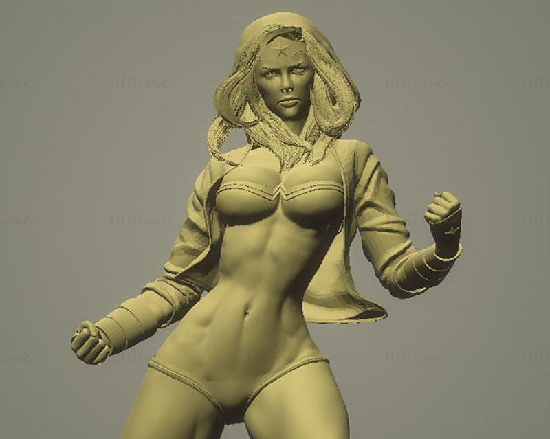 Modelo 3D de Mujer Maravilla listo para imprimir STL