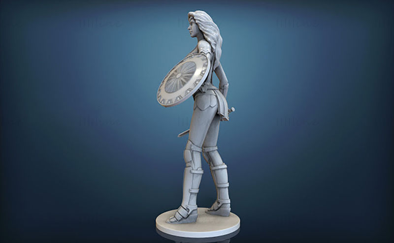 Modelo de impresión 3D de la Mujer Maravilla STL
