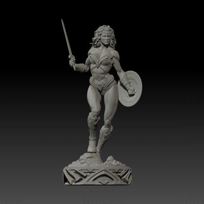 نموذج الطباعة ثلاثية الأبعاد Wonder Woman OBJ