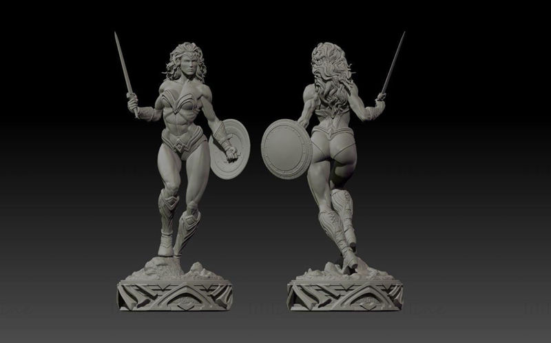 Wonder Woman 3D Printing Model OBJ
