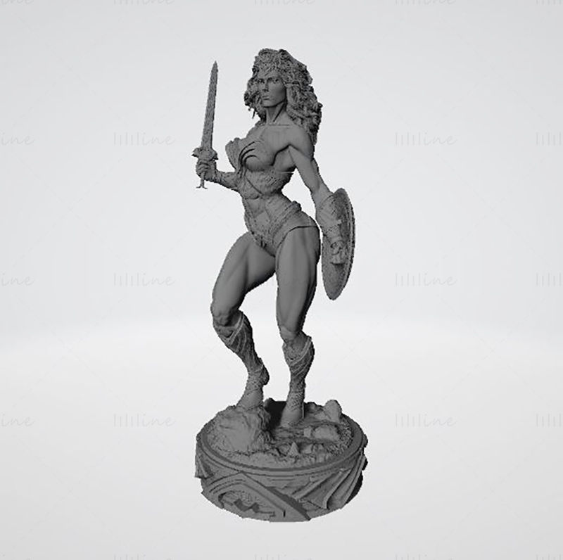 Modelo de impresión 3D de Mujer Maravilla OBJ