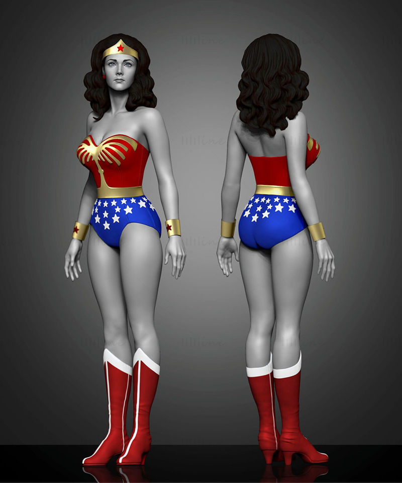Wonder Woman 80s 3D Model Ready to Print