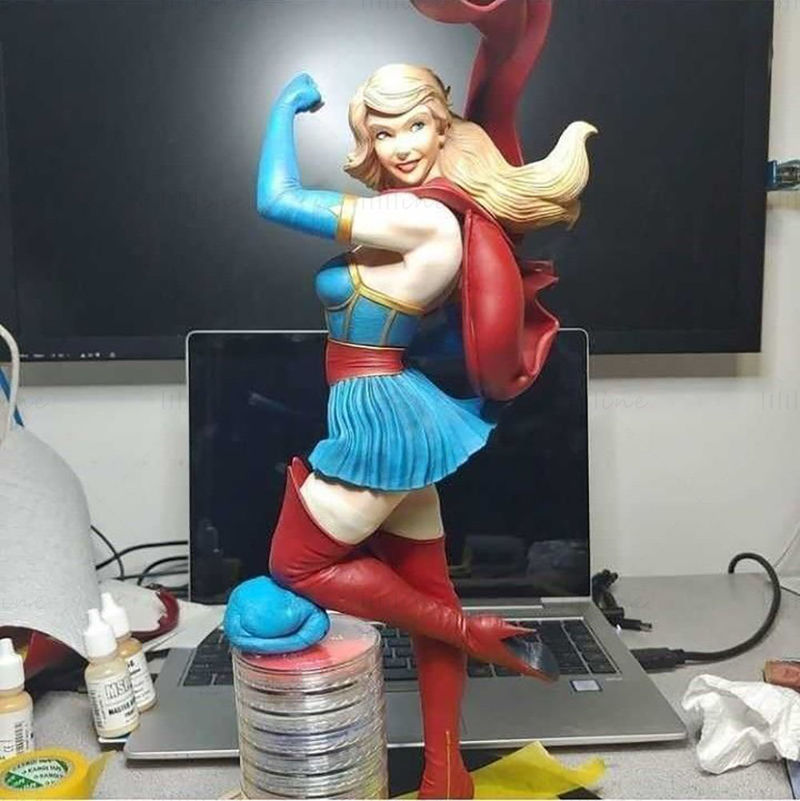 Mulher Maravilha e Super Girl Modelo 3D pronto para imprimir STL
