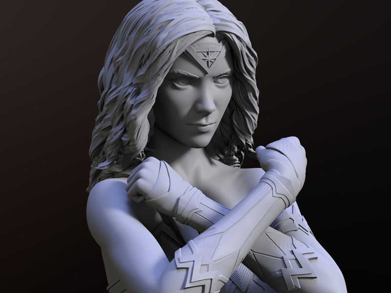 Mujer Maravilla STL Modelo de impresión 3D