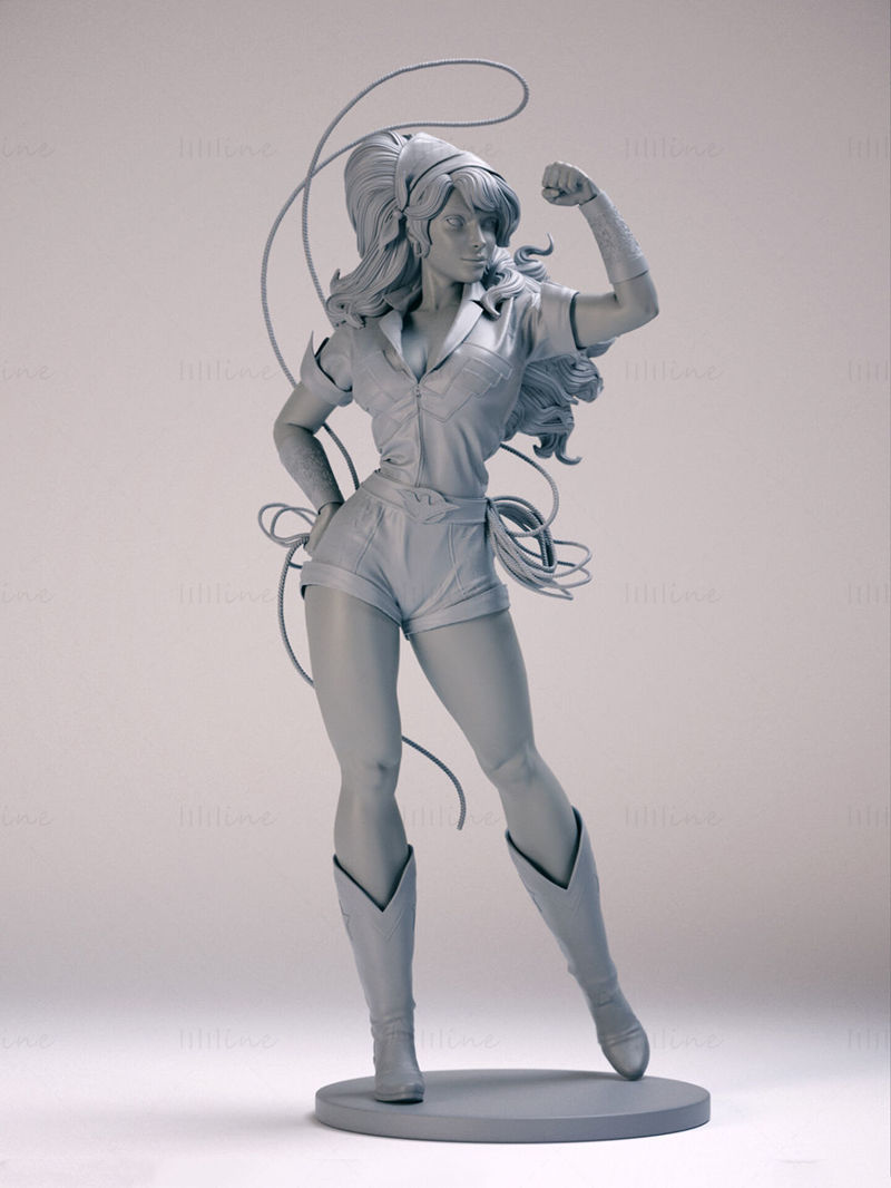 Wonder Woman-Super Girl 3D Model Ready to Print STL