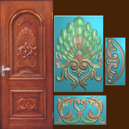 Wooden door pattern fine carving jdp