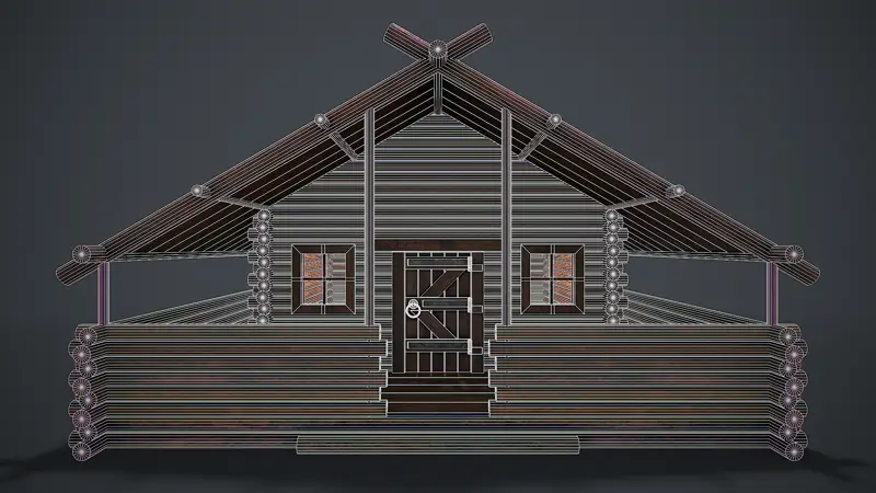 3d model lesene hiše