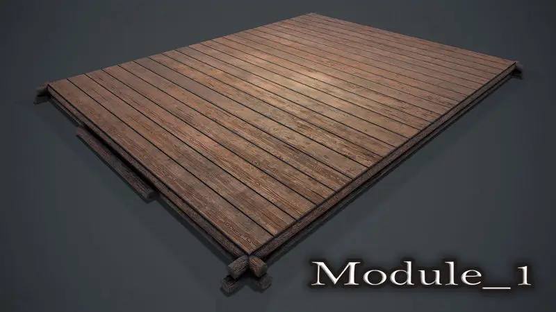 مدل سه بعدی خانه چوبی