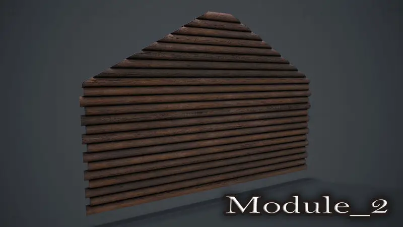 3d модел дървена къща