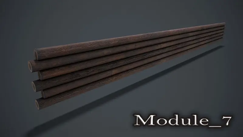 Wooden house 3d model