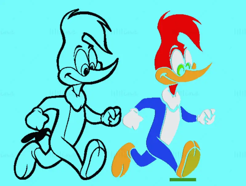 Woody Woodpecker Puzzle 3D Pring Model STL Files
