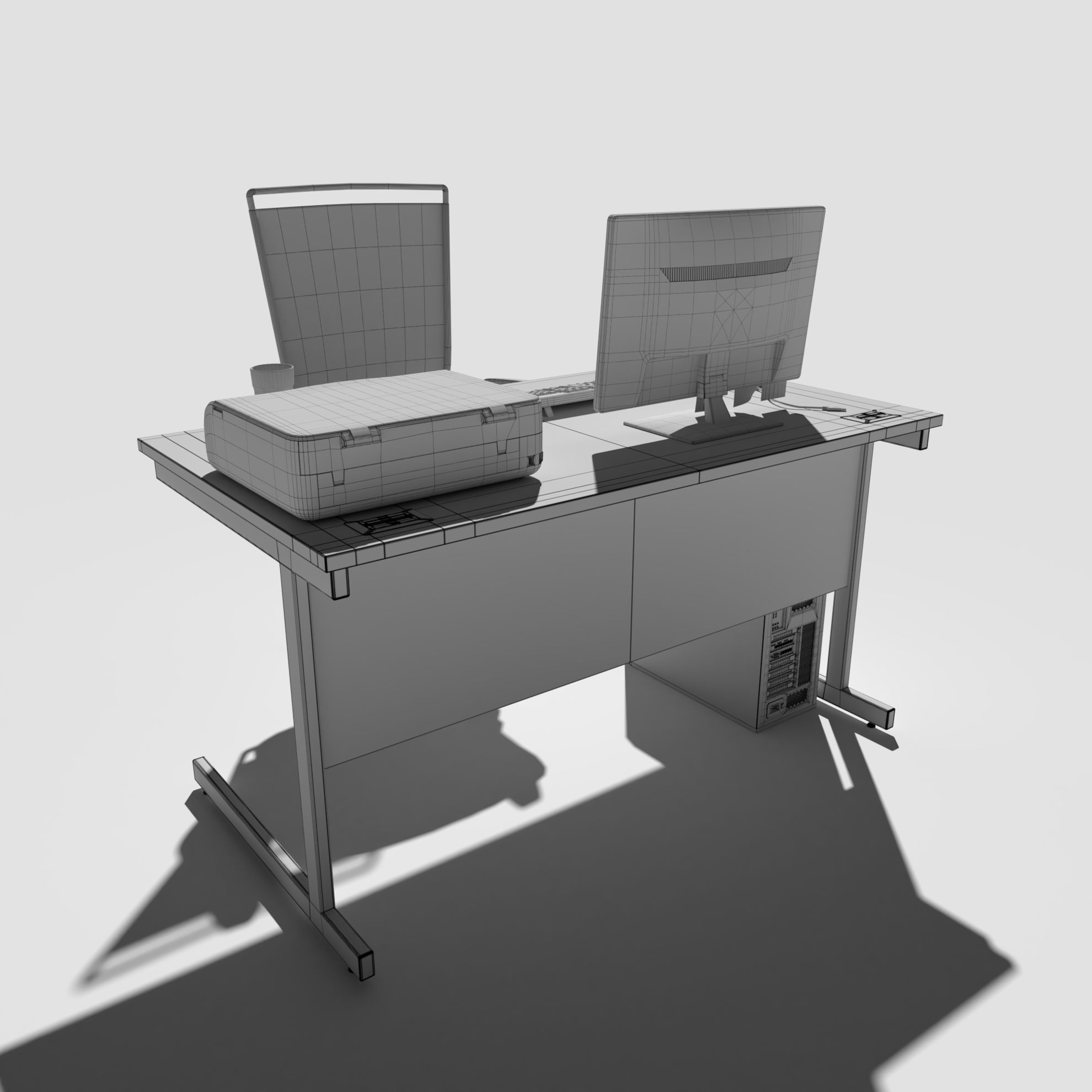 workstation-cluttered-3d-model