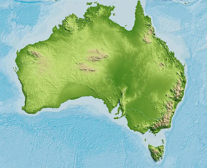 世界の3D地形地図画像