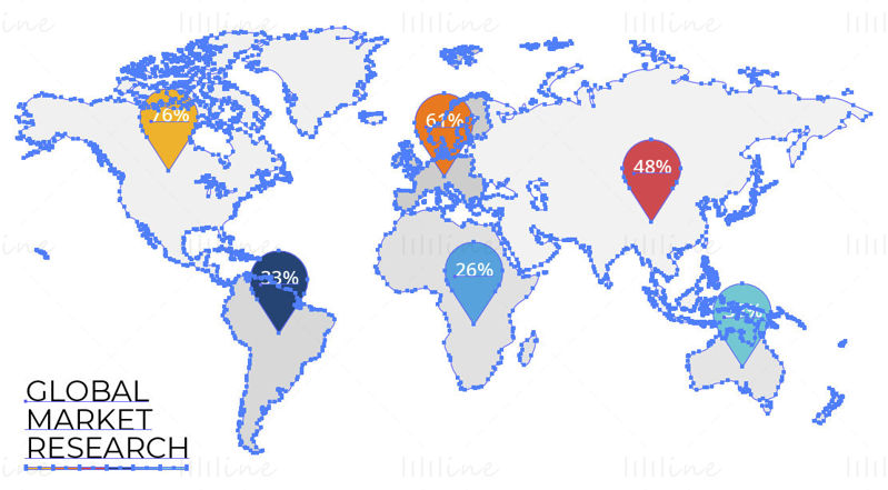 Vector de mapa mundial