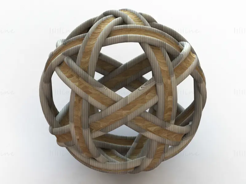 مدل چاپ سه بعدی توپ هنری بافته شده