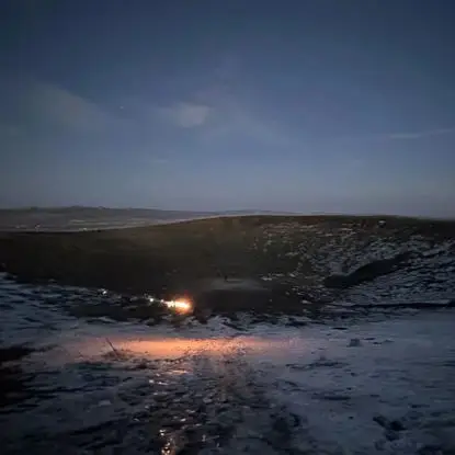 Photo de nuit du géoparc du volcan Wulanhada