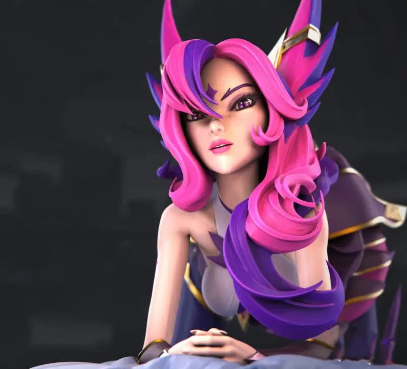 Xayah Star Guardian Figuras Padrão Modelo de Impressão 3D STL