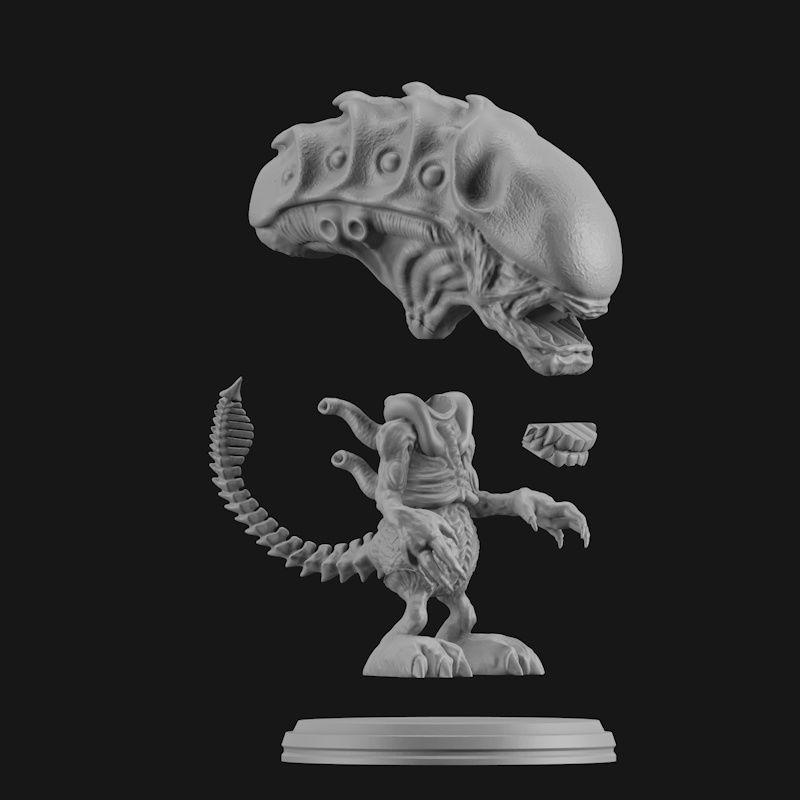 Chibi Xenomorph Alien 3d Printing Model Stl 
