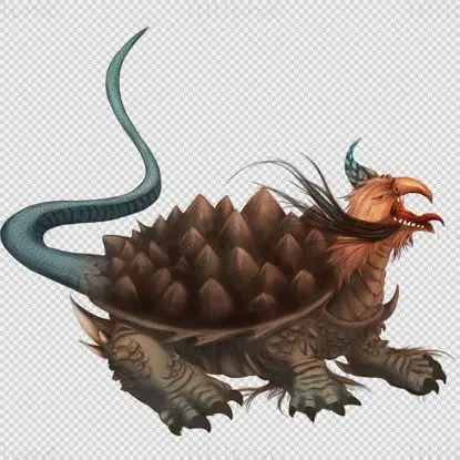 Xuan-turtle illustration Chinese mythological creature