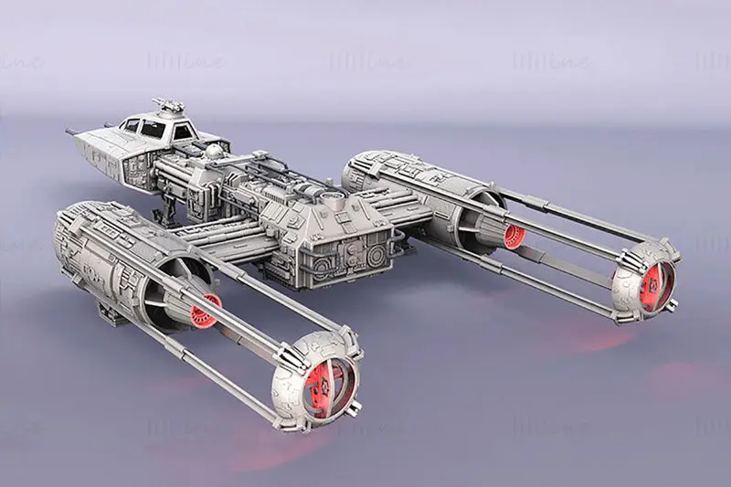 Y-wing Starfighter - Star Wars 3D-afdrukmodel STL