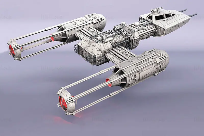 Y-wing Starfighter - Star Wars 3D tiskový model STL