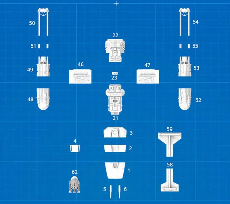 Caza estelar Ala-Y: modelo de impresión 3D de Star Wars STL