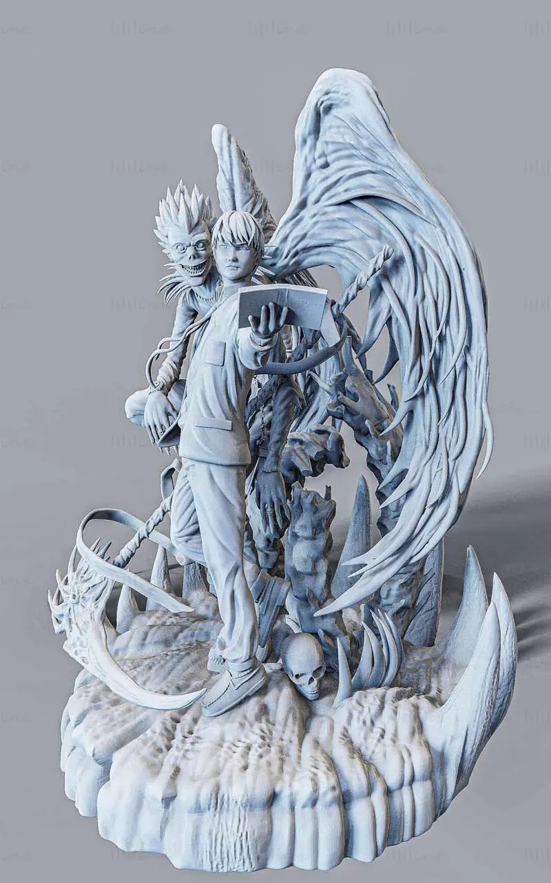 Yagami Light a Ryuk ze Zápisníku smrti (3D tiskové modely STL)