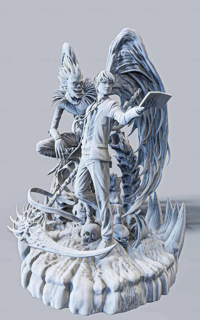 Yagami Light a Ryuk ze Zápisníku smrti (3D tiskové modely STL)