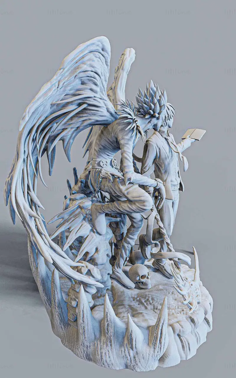 Yagami Light a Ryuk ze Zápisníku smrti (3D tiskové modely STL)