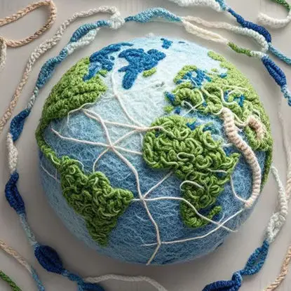 Yarn earth image