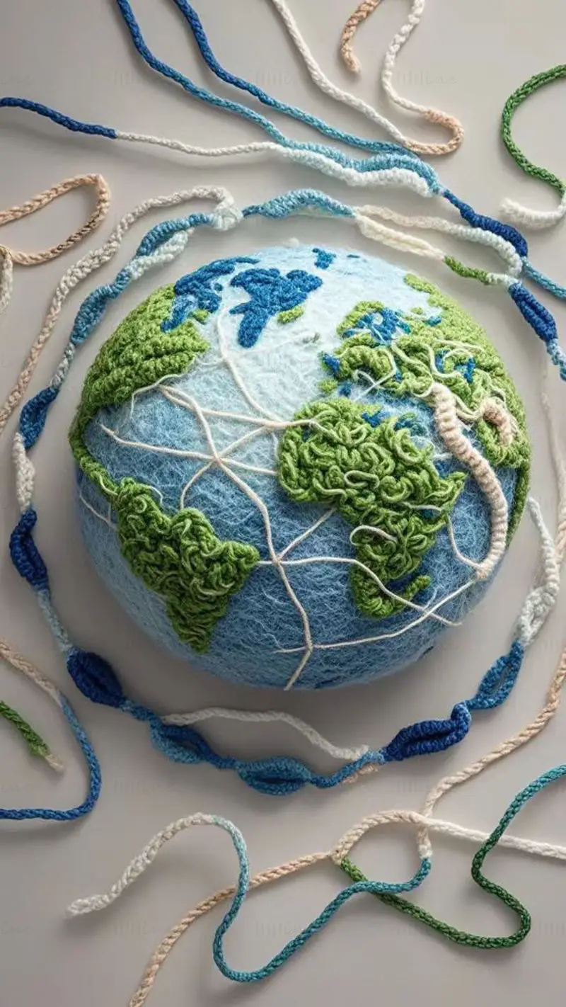 Image de la terre en fil