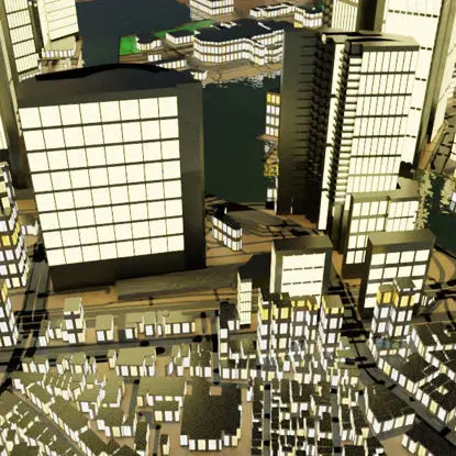 Yokohama Japan Citymap Building 3D Model