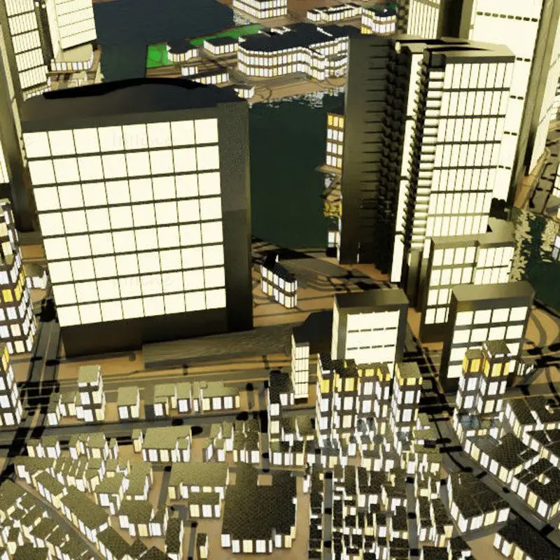 Yokohama Japan Citymap Building 3D Model