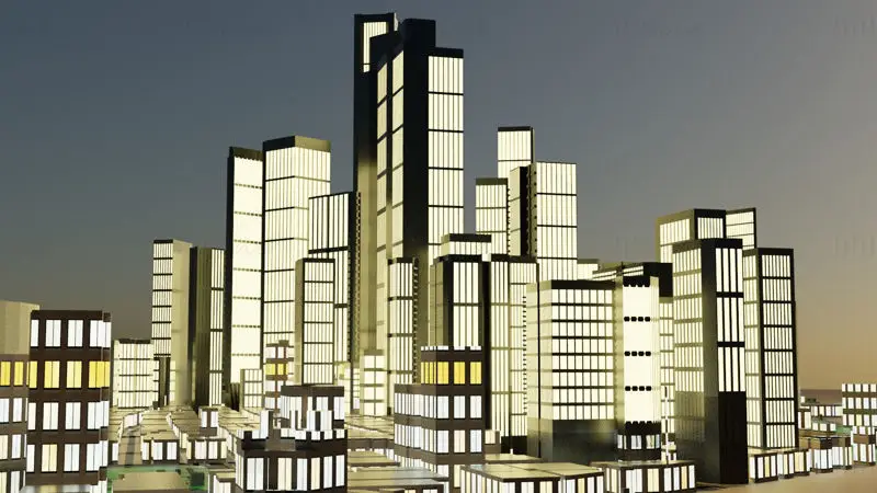 Yokohama Japan Citymap Building 3D Model