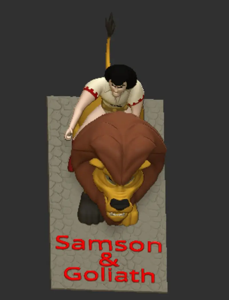 Young Samson, Samson & Goliath 3d printing model STL