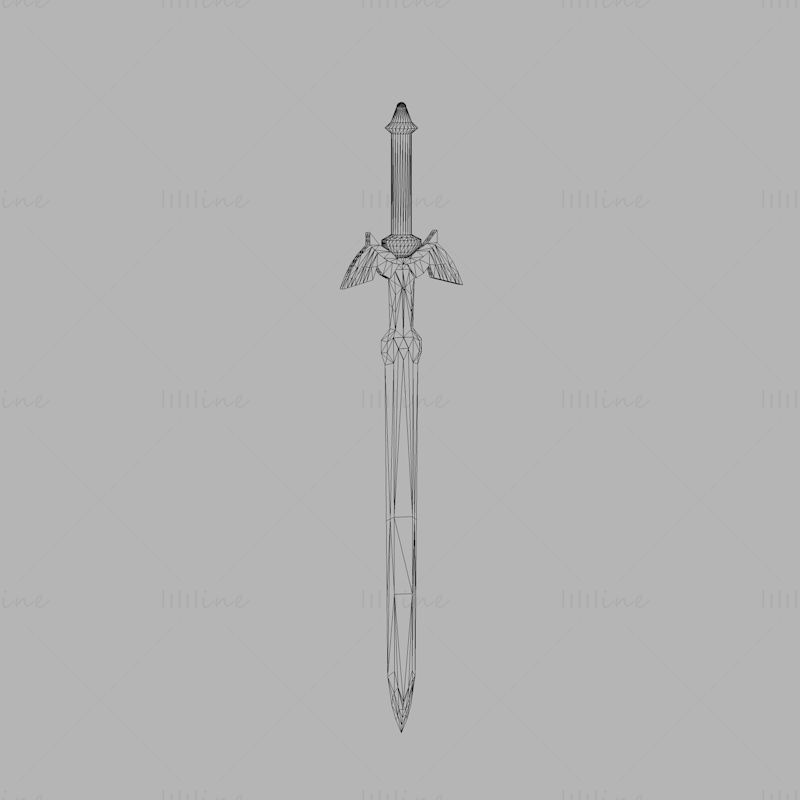 Modèle d'impression 3d Zelda Master Sword STL