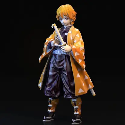 Zenitsu Agatsuma Demon Slayer Anime 3D Print Model STL File
