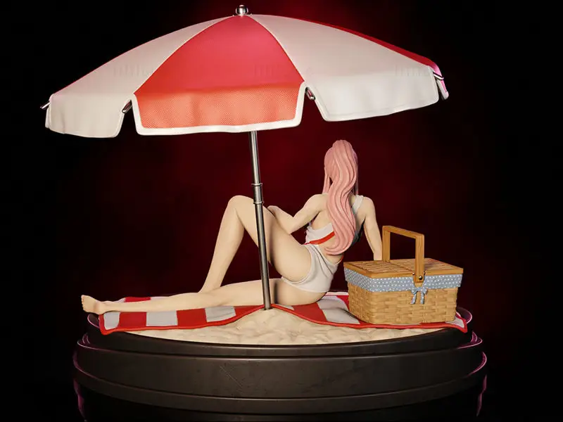 Zero Two on Beach 3D Print Model STL Files