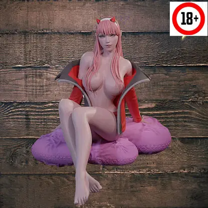 Zero Two Sitting Figure NSFW 3D Print Model STL