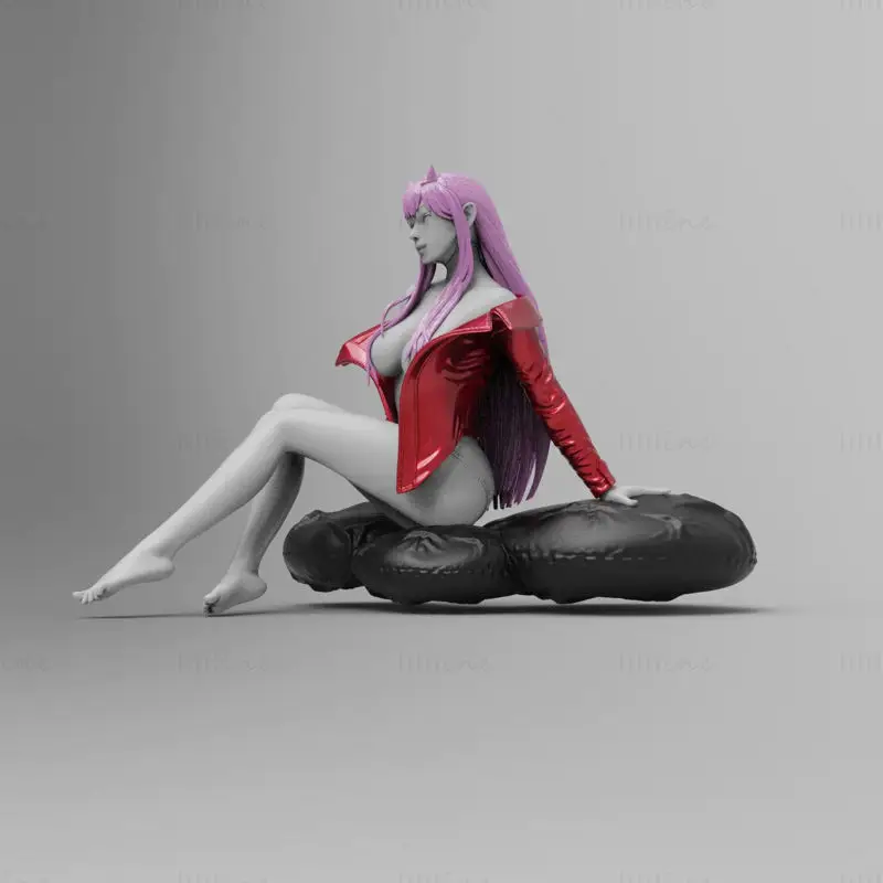 Zero Two Sitting Figure NSFW 3D Print Model STL