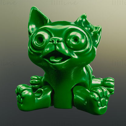 Zombie Kitty flexi 3D Printing Model STL