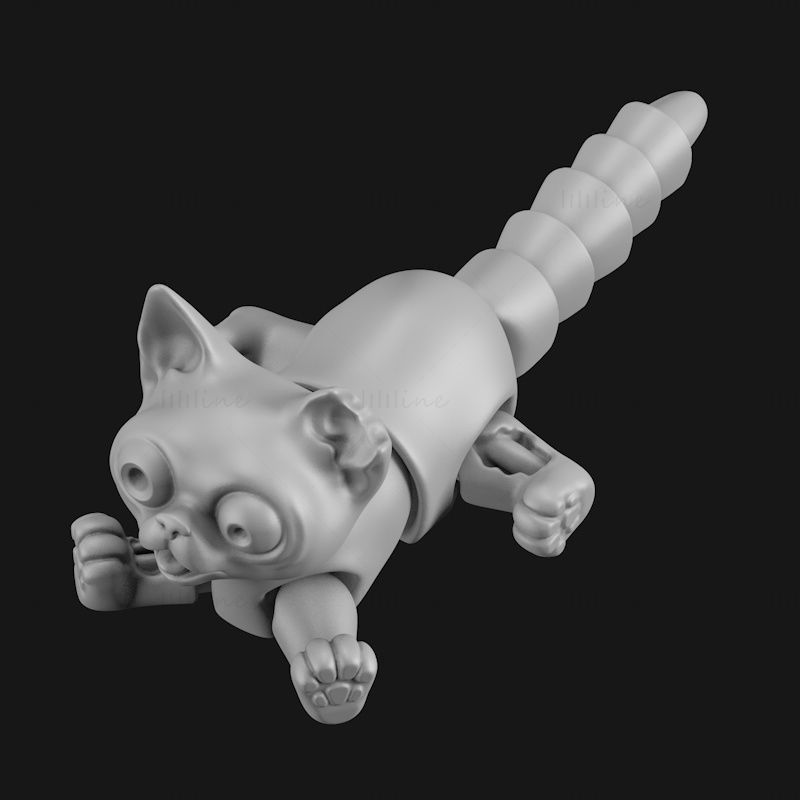 Zombie Kitty flexi Modèle d'impression 3D STL